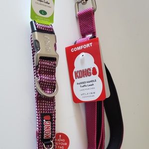 Kong Purple Dog Leash & Collar set (Brand NEW)